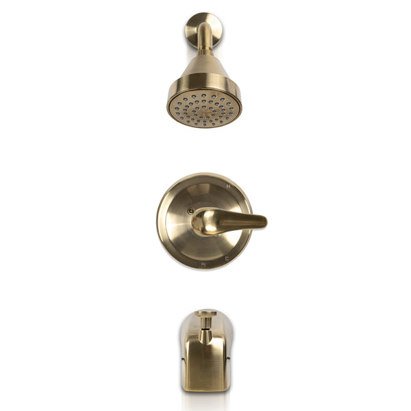 MSI 1-Handle 1-Spray Tub and Shower Faucet with Pressure Balance Valve in Gold (6104-608) | MSI Item FAU-S1HGD6104-608