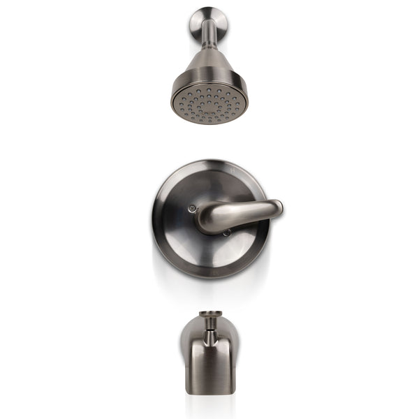 MSI 1-Handle 1-Spray Tub and Shower Faucet with Pressure Balance Valve in Brushed Nickel (6104-608) | MSI Item FAU-S1HBN6104-608