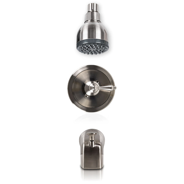 MSI 1-Handle 1-Spray Tub and Shower Faucet with Pressure Balance Valve in Brushed Nickel (6104-607) | MSI Item FAU-S1HBN6104-607