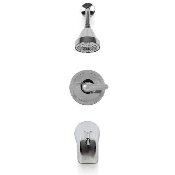 MSI 1-Handle 1-Spray Tub and Shower Faucet with Pressure Balance Valve in Chrome (6104-608) | MSI Item FAU-S1HCR6104-608