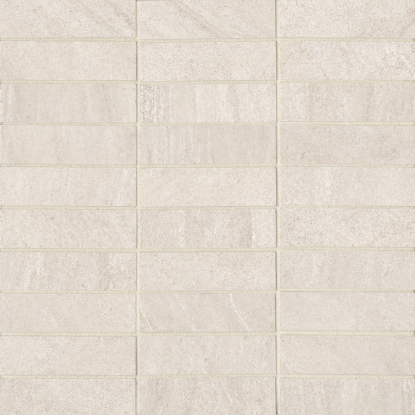 Bedrosians Purestone 1"x4" Matte Porcelain Mosaic Tile in Beige | Item Code 100000243