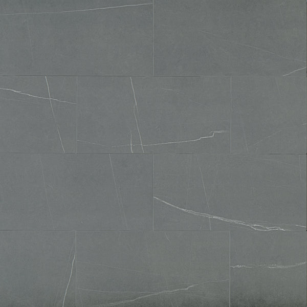 Bedrosians Nomade 12"x24" Matte Porcelain Tile in Noir | Item Code 100000695