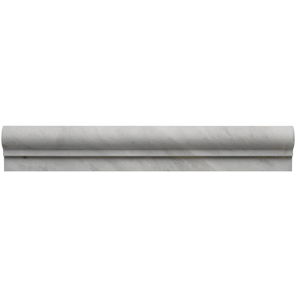 Bedrosians Iceberg White 2" x 12" Honed Marble Chair Rail | Item Code 100000920