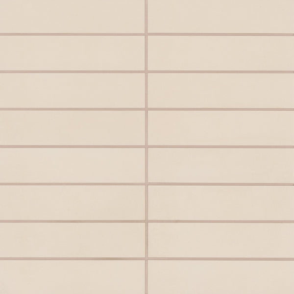 Bedrosians Sahara 3" x 12" Matte Porcelain Tile in White | Item Code 100001021