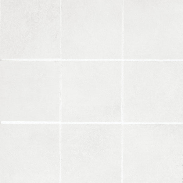 Bedrosians Wave 4" x 4" Honed Porcelain Mosaic Tile in Ice | Item Code 100001535