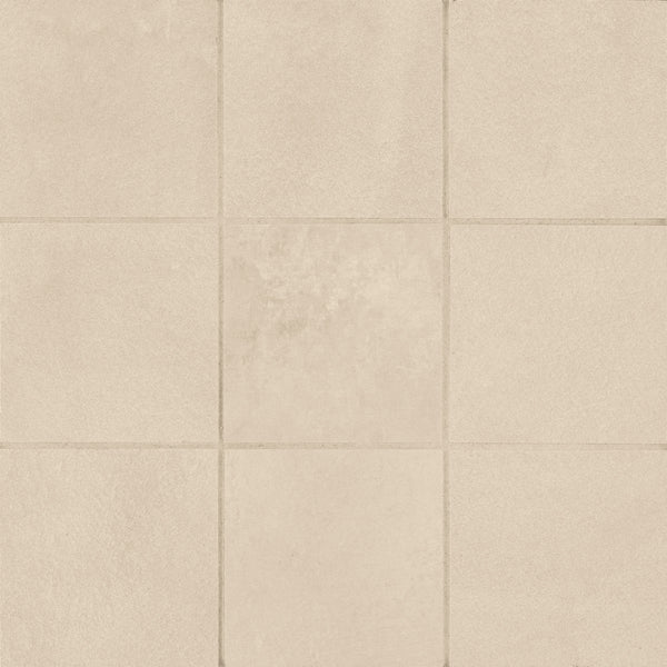 Bedrosians Wave 4" x 4" Honed Porcelain Mosaic Tile in Sand | Item Code 100001537