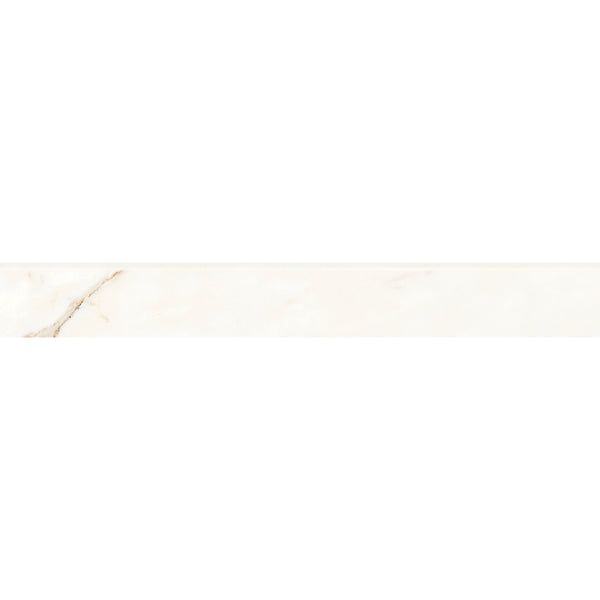 Bedrosians Magnifica 3" x 24" Honed Bullnose Porcelain Tile in Calacatta Oro | Item Code 100002299
