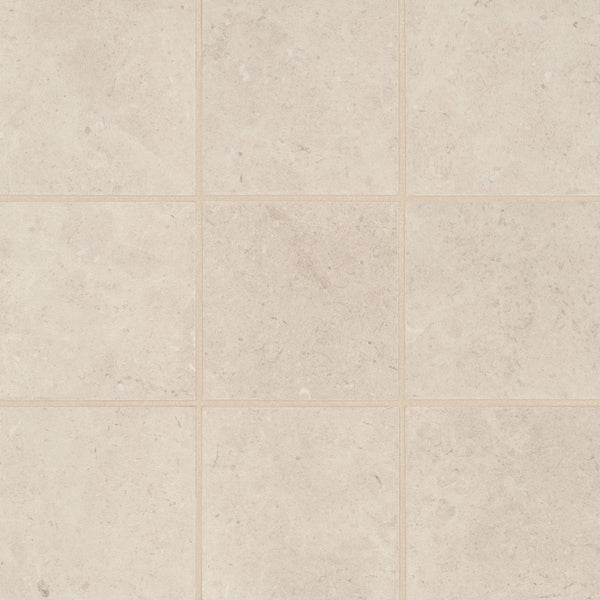 Bedrosians Thaddeus 4" x 4" Matte Porcelain Mosaic Tile in Creme | Item Code 100002861