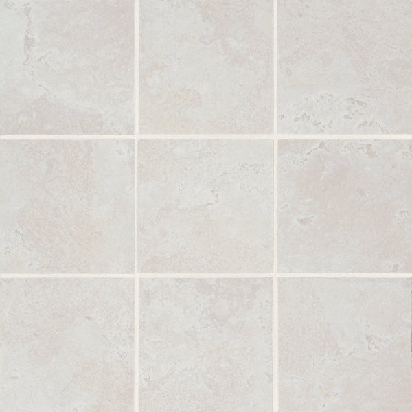 Bedrosians Thaddeus 4" x 4" Matte Porcelain Mosaic Tile in White | Item Code 100002864