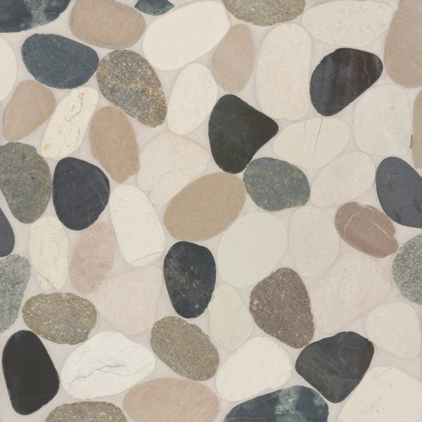 Bedrosians Waterbrook Jumbo Sliced Pebble Mosaic in Malaga Bay | Item Code 100003102