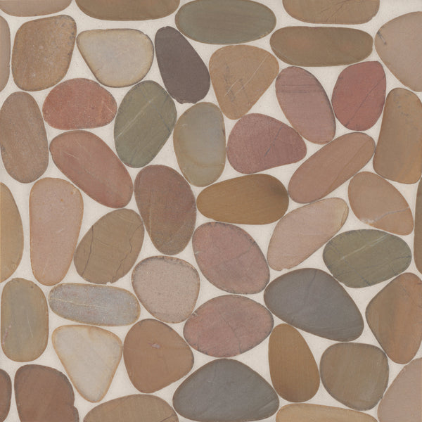 Bedrosians Waterbrook Jumbo Sliced Pebble Mosaic in Brown | Item Code 100003104