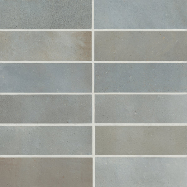 Bedrosians Celine 2" x 6" Matte Porcelain Floor & Wall Tile in Blue | Item Code 100003116