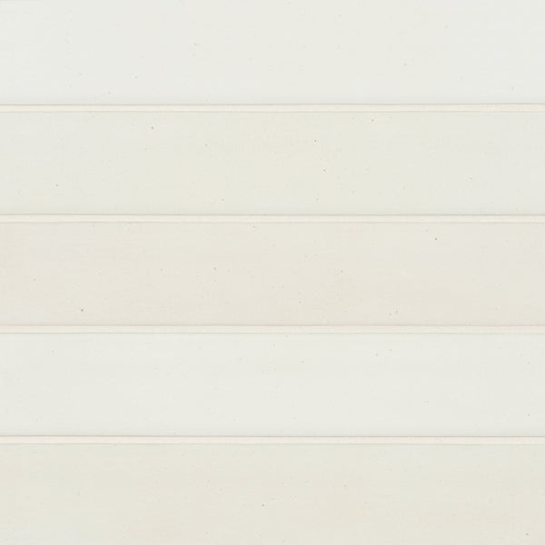 Bedrosians Celine 2.5" x 12" Matte Porcelain Floor & Wall Tile in White | Item Code 100003118