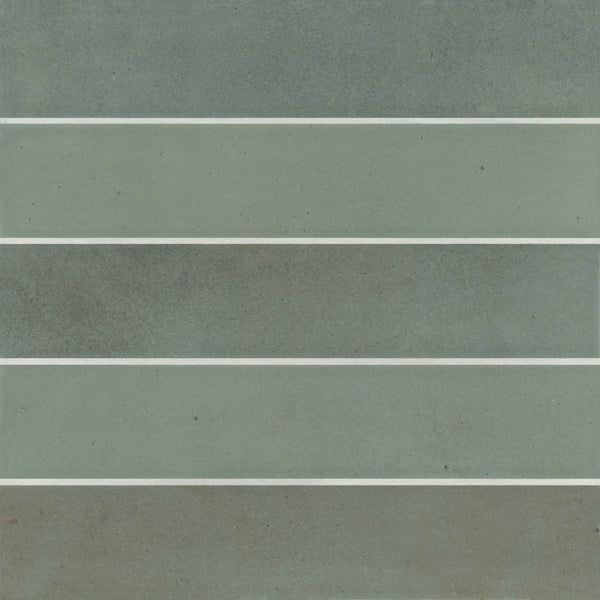 Bedrosians Celine 2.5" x 12" Matte Porcelain Floor & Wall Tile in Sage | Item Code 100003122