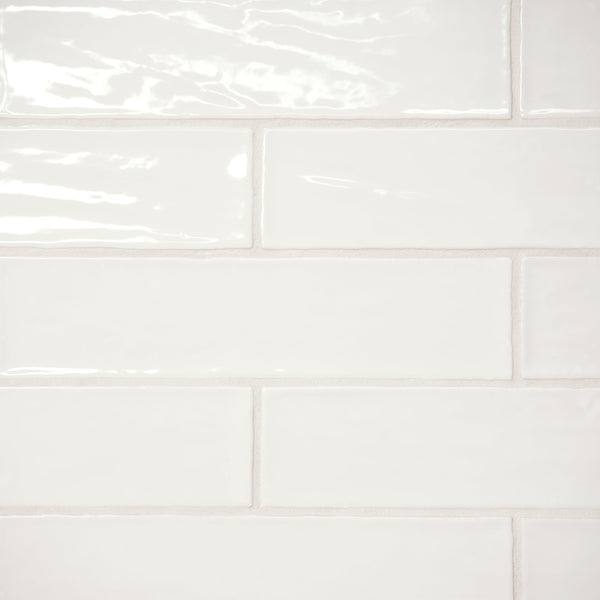 Bedrosians Marin 2.5" x 10" Ceramic Wall Tile in Pearl White | Item Code 100003178