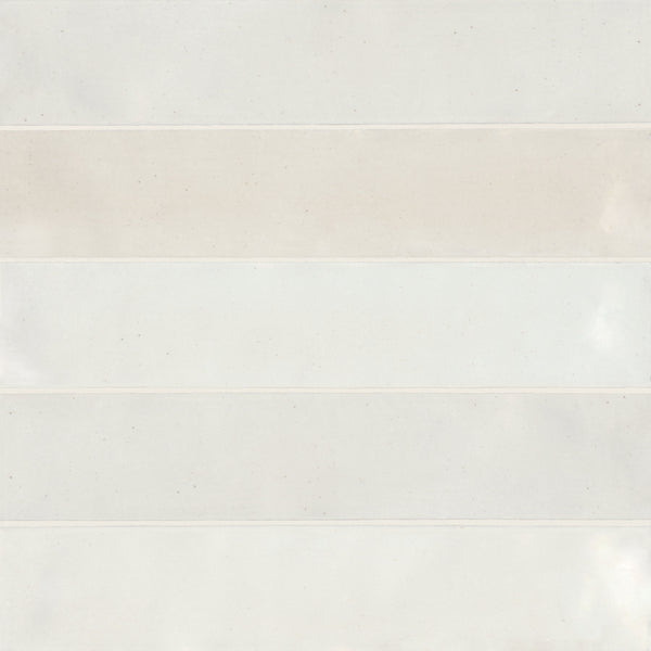 Bedrosians Celine 2.5" x 12" Glossy Porcelain Floor & Wall Tile in White | Item Code 100003431