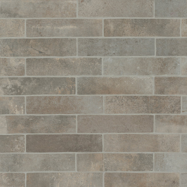 Bedrosians Montana 2.25" x 10" Matte Brick-Look Porcelain Field Tile in Silverbow | Item Code 100004009