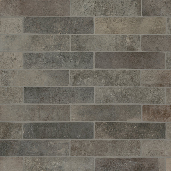 Bedrosians Montana 2.25" x 10" Matte Brick-Look Porcelain Field Tile in Rock Creek | Item Code 100004013