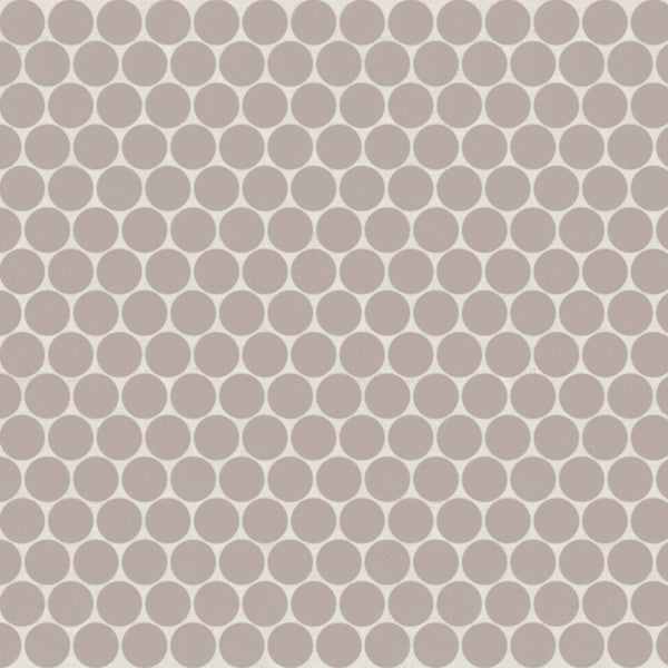 Bedrosians Marin 3/4" Penny Round Matte Porcelain Mosaic in Coastal Cliff | Item Code 100004036