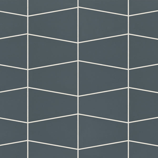 Bedrosians Marin Trapezoid Matte Porcelain Mosaic in Midnight Tide | Item Code 100004042