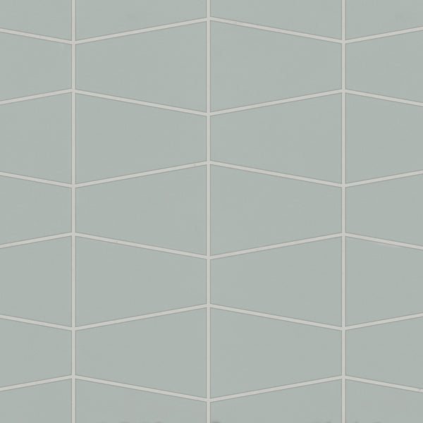 Bedrosians Marin Trapezoid Matte Porcelain Mosaic in Aloe Green | Item Code 100004044