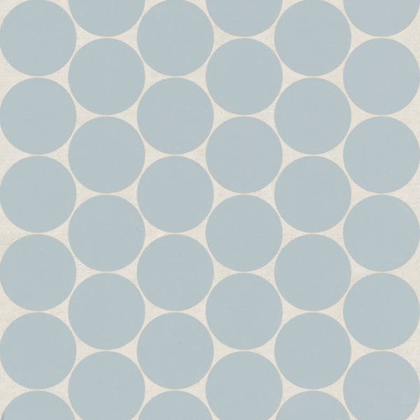 Bedrosians Marin 2" Penny Round Matte Porcelain Mosaic in Misty Blue | Item Code 100004787