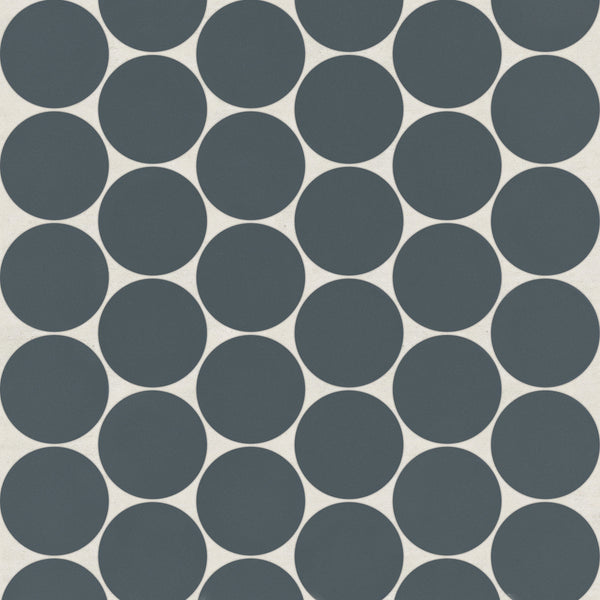 Bedrosians Marin 2" Penny Round Matte Porcelain Mosaic in Midnight Tide | Item Code 100004788