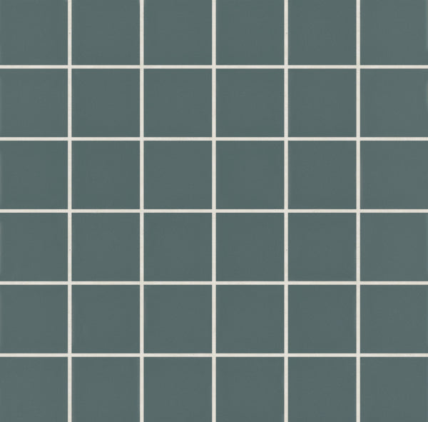 Bedrosians Marin 2" x 2" Square Matte Porcelain Mosaic in Ocean Teal | Item Code 100004798
