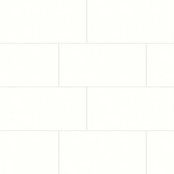 Bedrosians Shandar 12" x 24" Matte Porcelain Field Tile in Plain White | Item Code 100005455