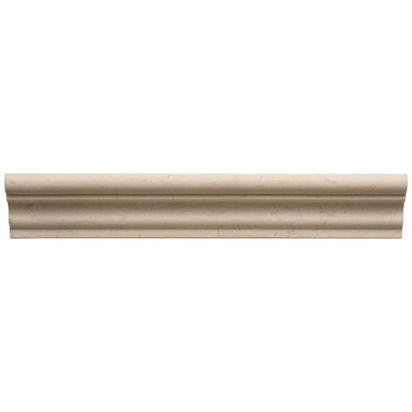 Bedrosians Caspian Bisque 2" x 12" Honed Marble Mesh Back Chair Rail | Item Code 100005484