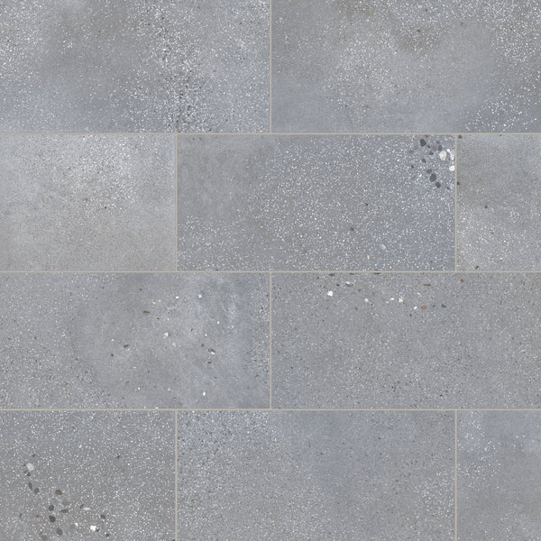 Bedrosians Area 51 12" x 24" Matte Porcelain Field Tile in Steel | Item Code 100005489