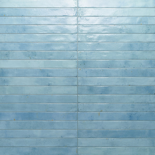 Bedrosians Chroma 2" x 18" Glossy Porcelain Field Tile in Sky | Item Code 100005925