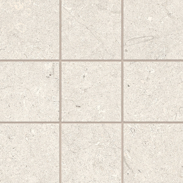 Bedrosians Poetry Stone 4" x 4" Matte Porcelain Mosaic in Ivory | Item Code 100005972