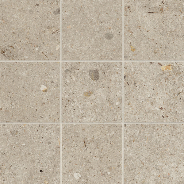 Bedrosians Poetry Stone 4" x 4" Matte Porcelain Mosaic in Ecru | Item Code 100005974