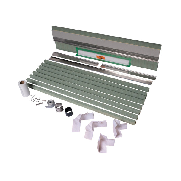 Bedrosians Oatey Wall Drain SS Wall Linear Drain Body Kit 48" #WALLD48 | Item Code 100006507
