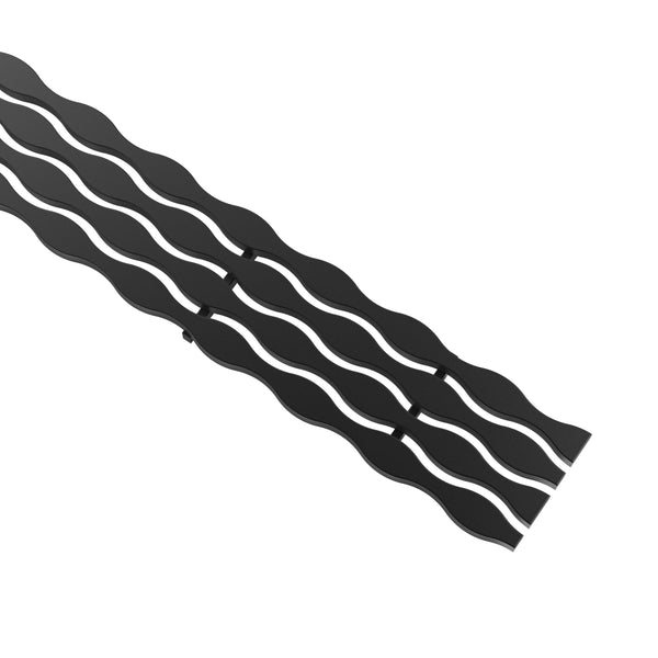 Bedrosians Oatey Showerline Drain Cover - Steam 40" Black Matte #STREAM40-MB | Item Code 100006549