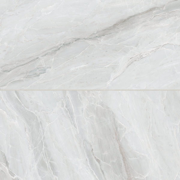 Bedrosians Magnifica Era 24" x 48" - 8mm Polished Porcelain Tile in Pietra Bianca | Item Code 100007415