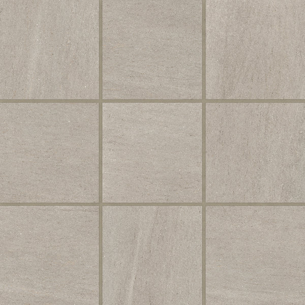 Bedrosians Magnifica Era 4" x 4" - 8mm Honed Porcelain Mosaic Tile in Basalt Sand | Item Code 100007430