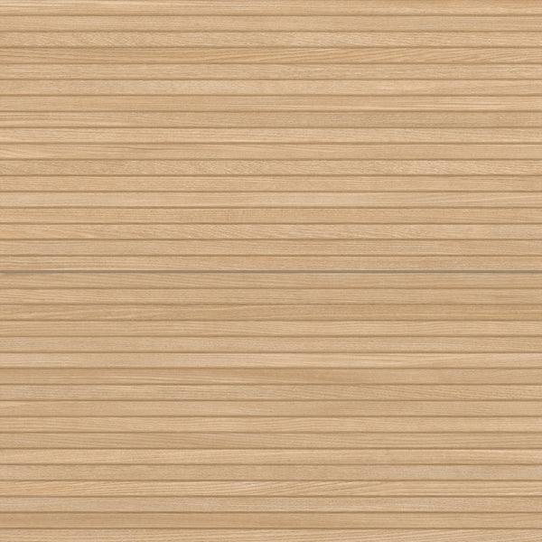 Bedrosians Strata 24" x 48" Ribbed Matte 3D Deco Porcelain in Roble | Item Code 100007800