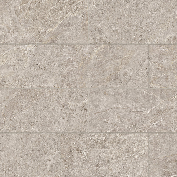 Bedrosians Farmhouse Living 12" x 24" Matte Porcelain Field Tile in Pewter Field | Item Code 100008055