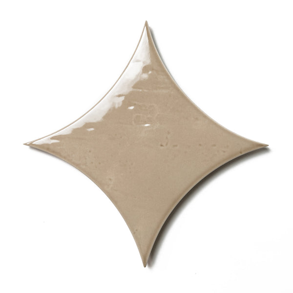 Bedrosians Legacy 6.5" x 6.5" Glossy Kite Porcelain Tile in Linen | Item Code 100008850