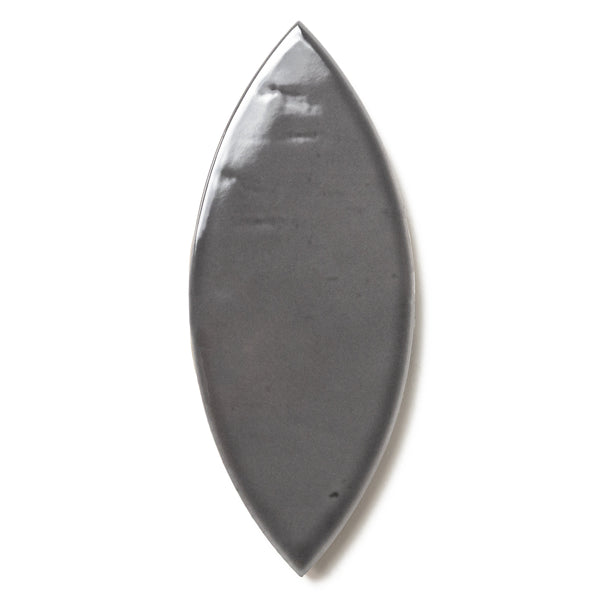 Bedrosians Legacy 3" x 8" Glossy Petal Porcelain Tile in Charcoal | Item Code 100008955