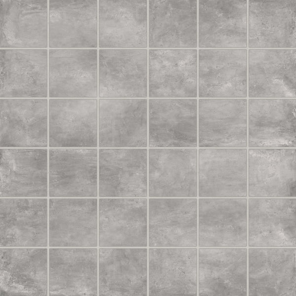 Bedrosians +One 2" x 2" Matte Porcelain Square Mosaic in Ash | Item Code 100008986