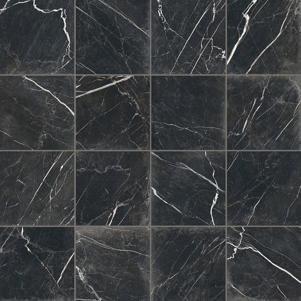 Bedrosians Antica Roma 12" x 12" Matte Porcelain Tile in Nero | Item Code 100008989
