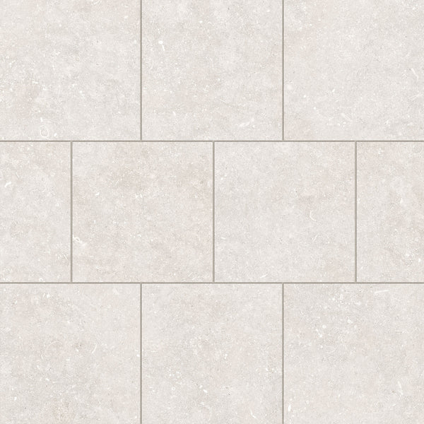 Bedrosians Oda 4" x 4" Soft Textured Matte Porcelain Offset Mosaic in Ice | Item Code 100009013