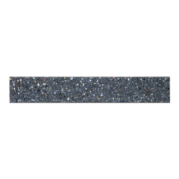 Bedrosians Mystere 4" x 24" Structured Bullnose Porcelain Tile in Blue | Item Code 100009653