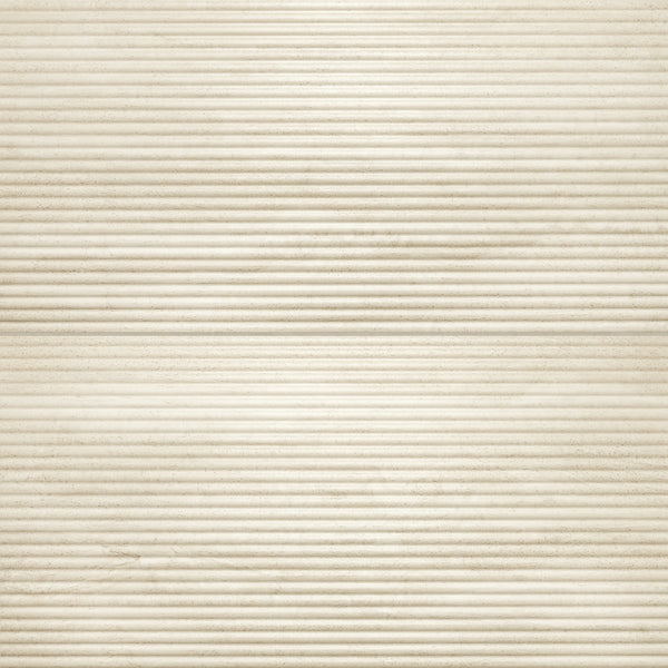 Bedrosians Tivoli 24" x 48" Natural Matte Porcelain Convesso Fluted Deco in Crema | Item Code 100010018