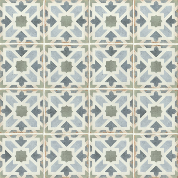 Bedrosians Casablanca 5" x 5" Porcelain Deco Matte Tile in Kenzi | Item Code 100010352