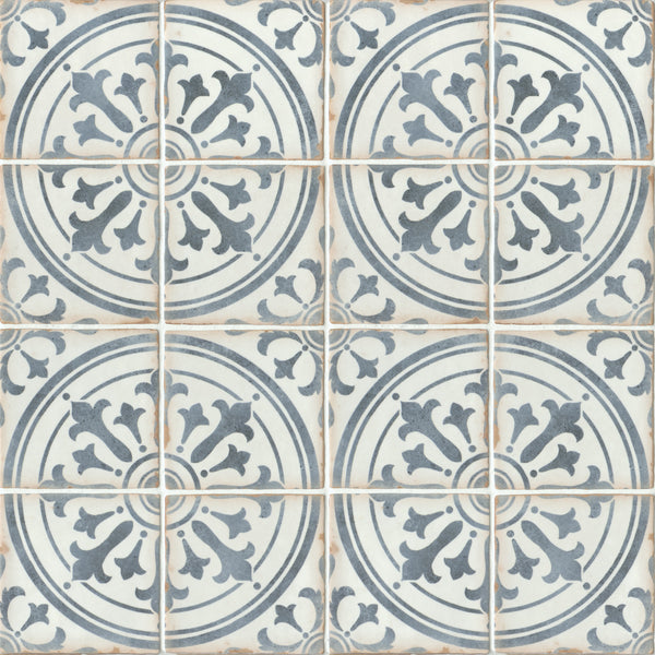 Bedrosians Casablanca 5" x 5" Porcelain Deco Matte Tile in Ziane | Item Code 100010356