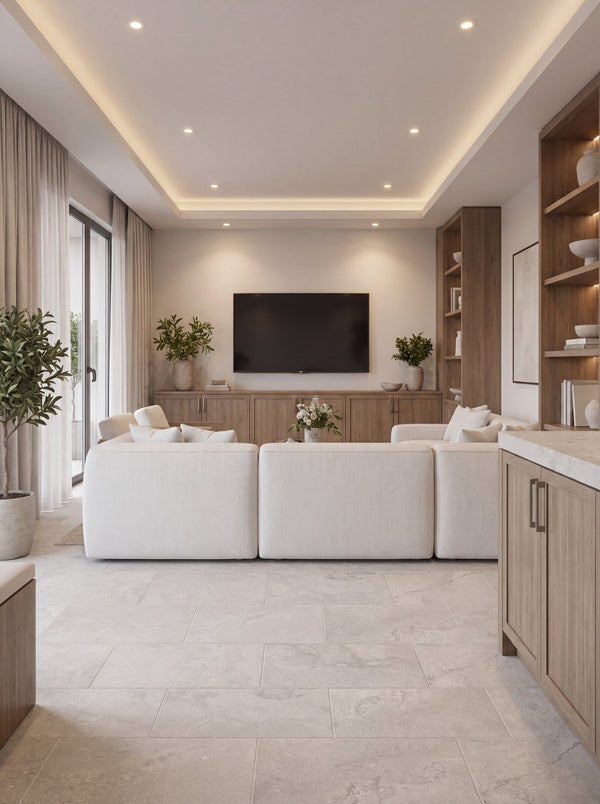 Bedrosians Lunaris Greige 12x24 Porcelain Field Tile Matte | Item Code 100010724